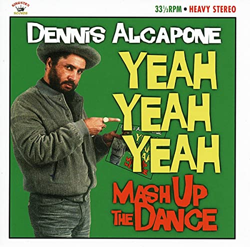 Dennis Alcapone album cover, green background, artist portrait, text "Yeah Yeah Yeah".
