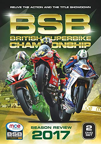 DVD cover for 2017 British Superbike Championship season review, racers featured.