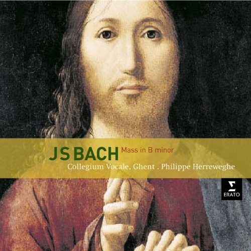 CD cover featuring a painting of Jesus, text āJS Bach Mass in B minorā.