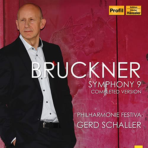 CD cover for Bruckner’s Symphony 9, featuring conductor Gerd Schaller.