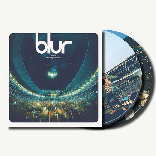 Blur "Live at Wembley Stadium" vinyl record with stadium cover art.