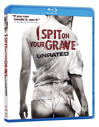 Blu-ray cover for āI Spit On Your Graveā featuring a womanās back with injuries.