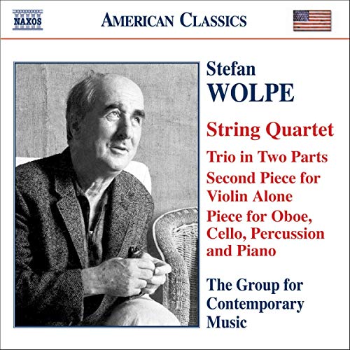 CD cover featuring a portrait of composer Stefan Wolpe and track listing.