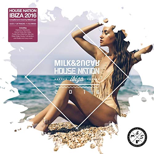 CD cover for “House Nation Ibiza 2016” featuring a woman on a beach.