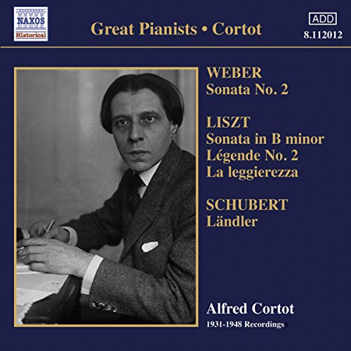 CD cover featuring a black and white portrait of pianist Alfred Cortot.