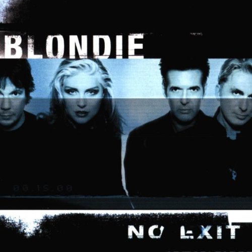 Blondie album cover, “No Exit”, featuring band members in blue tones.