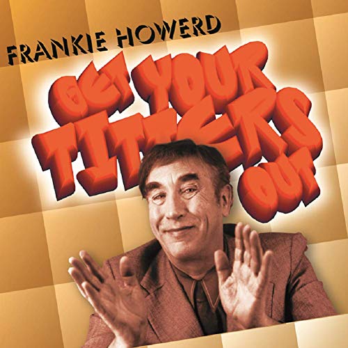 Frankie Howerd CD cover with a portrait and bold red text.