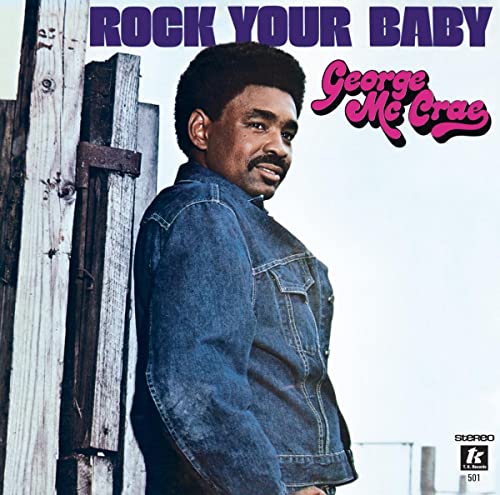 Album cover for George McCrae’s “Rock Your Baby” featuring his portrait.