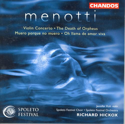 CD cover: blue water with a face, text “menotti” and “Spoleto Festival”.