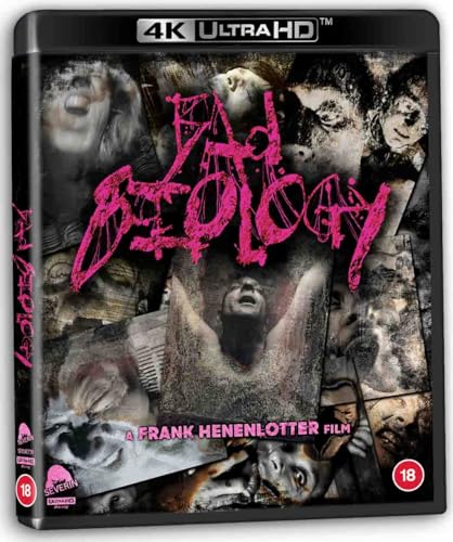 Bad Biology" Blu-ray cover with distorted faces and pink title text.