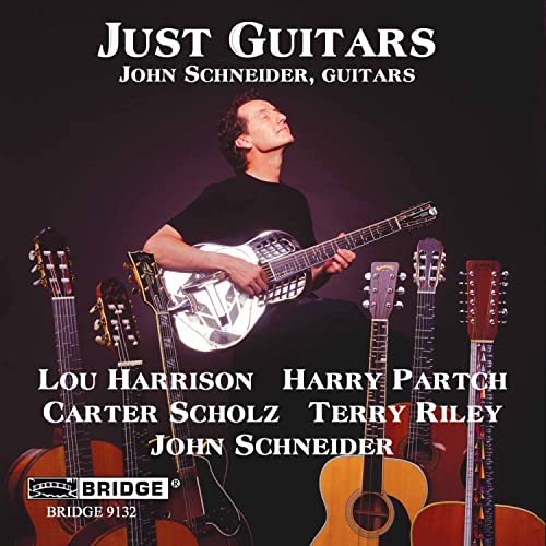 CD cover featuring John Schneider playing guitar with other guitars.