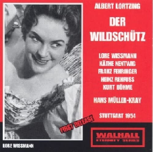 CD cover for Lortzing's "Der Wildschütz" opera, featuring Lore Wissmann.