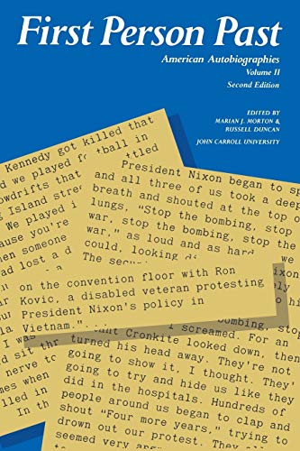 First Person Past: American Autobiographies: v. 2