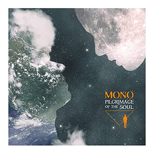 Album cover with Earth and moon silhouettes against a starry background.