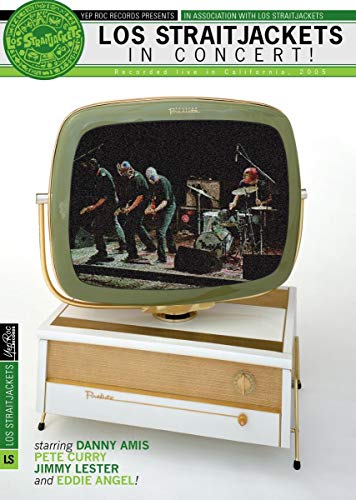 DVD cover featuring Los Straitjackets performing inside a vintage television.