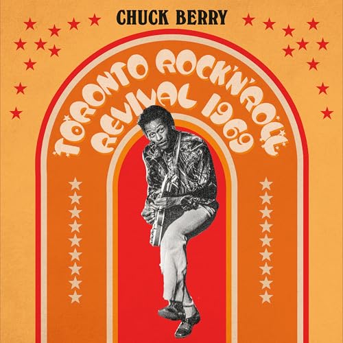 Chuck Berry album cover with orange and red sunburst design.
