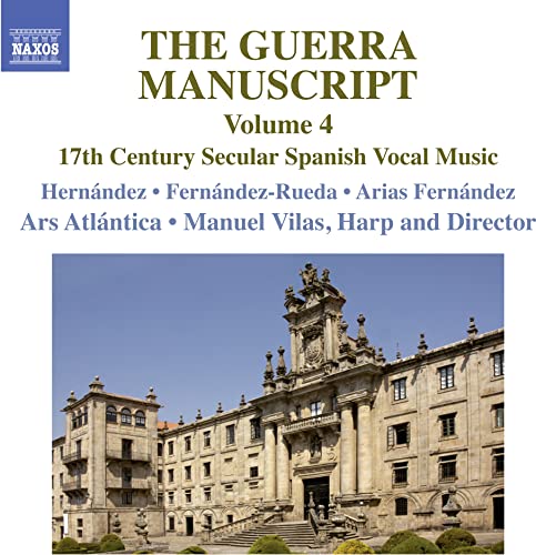 CD cover for "The Guerra Manuscript, Vol. 4" featuring a baroque building.