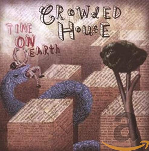 Crowded House “Time On Earth” album cover with illustrated figures and trees.