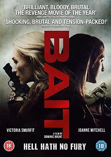DVD cover for "Bait" featuring two women with a gun and money.