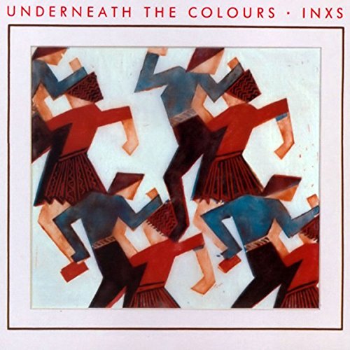 Album cover for INXS’s “Underneath The Colours” featuring stylized figures.