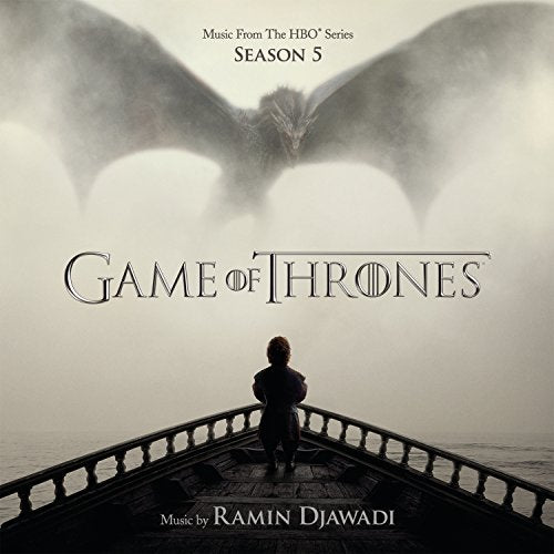 Game of Thrones Season 5 CD cover with dragon and figure.