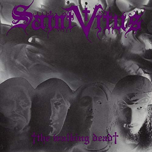 Saint Vitus album cover: distorted faces in purple and gray tones.