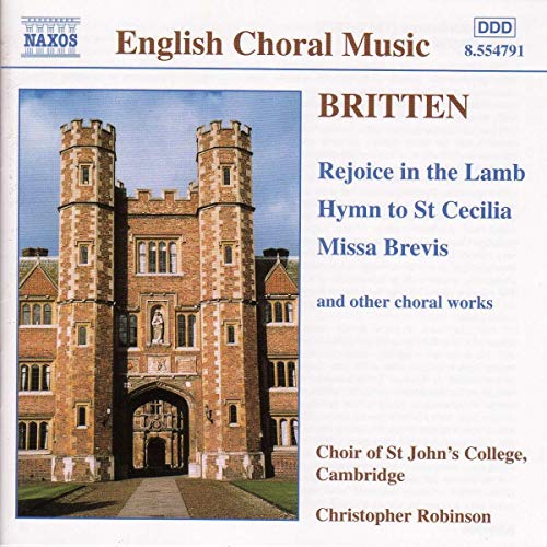 CD cover featuring St John’s College, Cambridge, and choral music details.