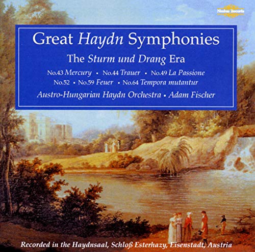 CD cover for Haydn symphonies featuring a landscape painting.
