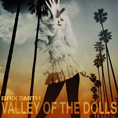 Brix Smith album cover, woman in white dress among palm trees.