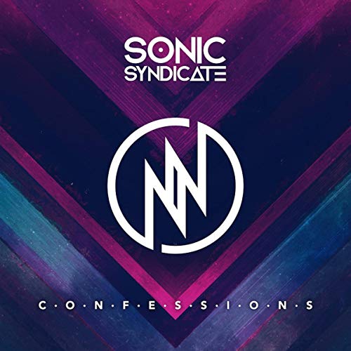 Sonic Syndicate “Confessions” CD cover with white logo on dark purple background.