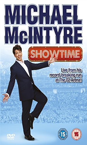 Michael McIntyre Showtime Live DVD cover featuring comedian in a suit.