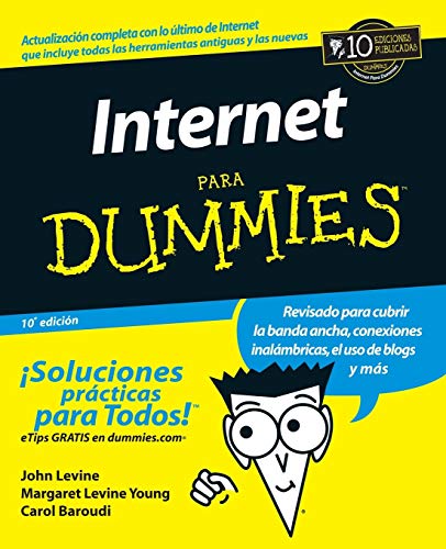 Cover of “La Internet Para Dummies” book, with cartoon character.