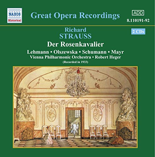 CD cover for Strauss’ “Der Rosenkavalier” recording, 1933, with painting.