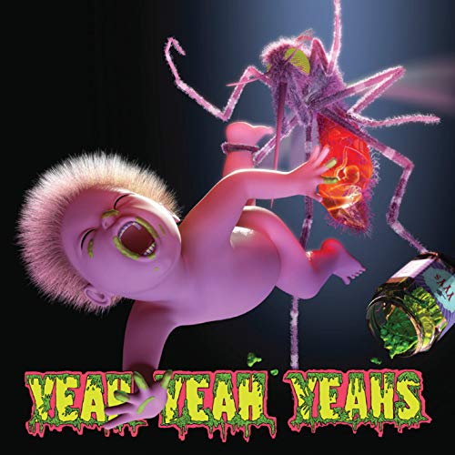 Album cover: pink baby figure and large mosquito, dark background.