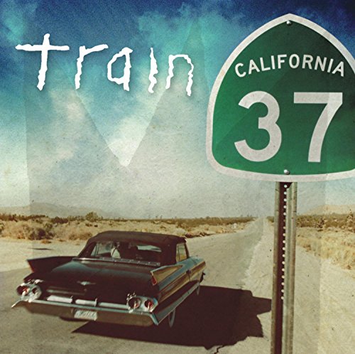 CD cover for Train’s “California 37” featuring a car and road sign.
