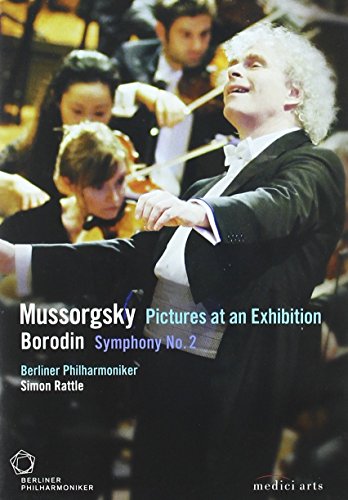 Sir Simon Rattle conducting the Berliner Philharmoniker orchestra, DVD cover.