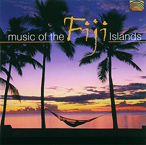 CD cover with palm trees, hammock, and sunset over the ocean.
