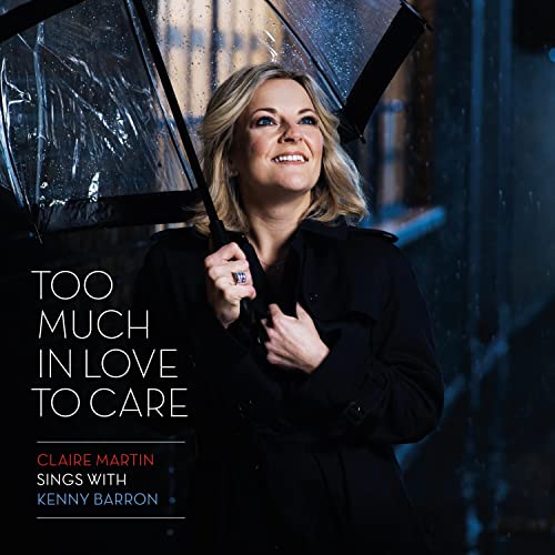 CD cover featuring Claire Martin smiling under a clear umbrella.