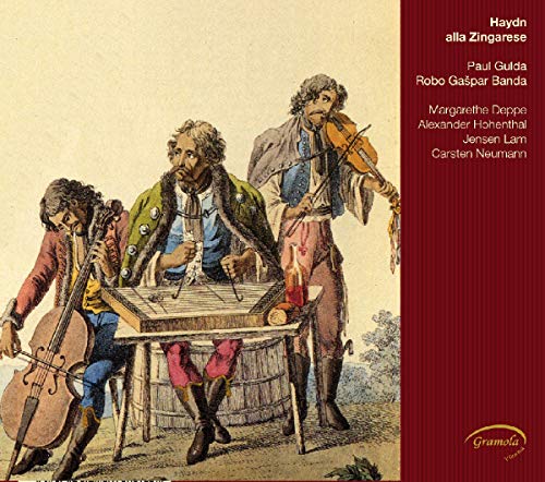 CD cover depicting musicians with stringed instruments in a vintage style.