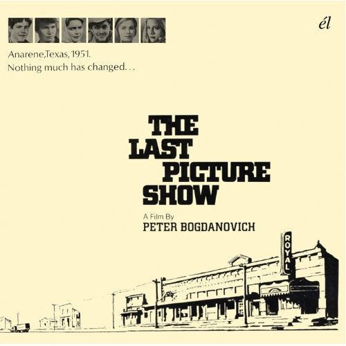 CD cover for The Last Picture Show featuring film stills, text, and theater illustration.
