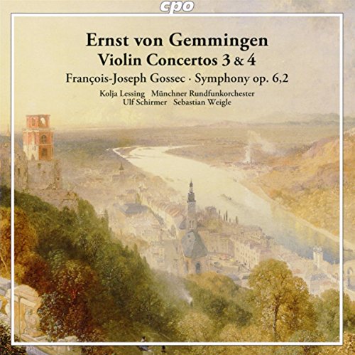 CD cover: landscape painting with castle, text listing composers and performers.