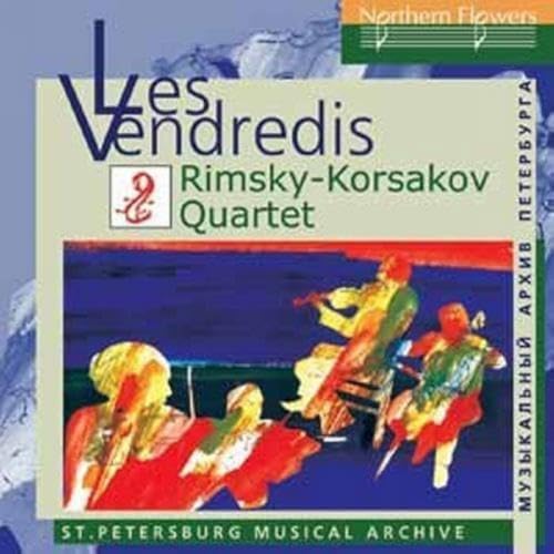 CD cover for “Les Vendredis” featuring abstract figures with instruments.