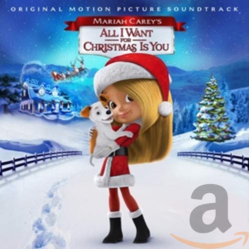 CD cover for "All I Want For Christmas Is You" soundtrack, cartoon scene.