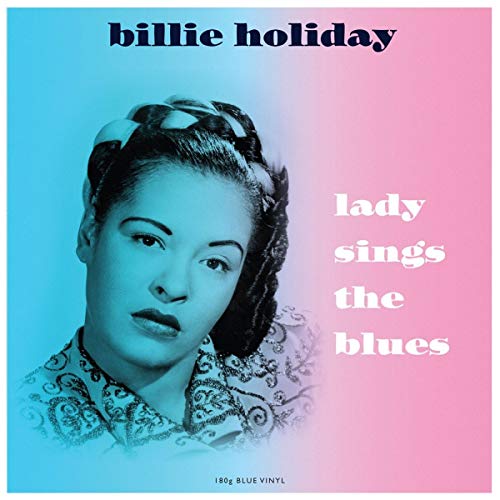 Billie Holiday album cover, “Lady Sings the Blues”, portrait and title.
