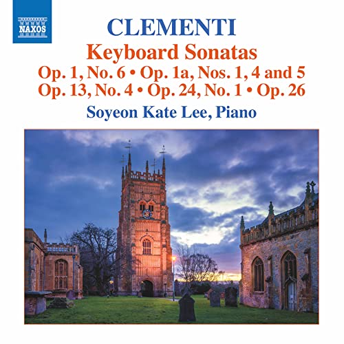 CD cover for Muzio Clementi keyboard sonatas, featuring a church.