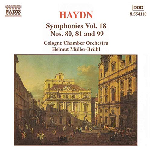 CD cover: Haydn Symphonies Vol. 18, featuring a baroque building.