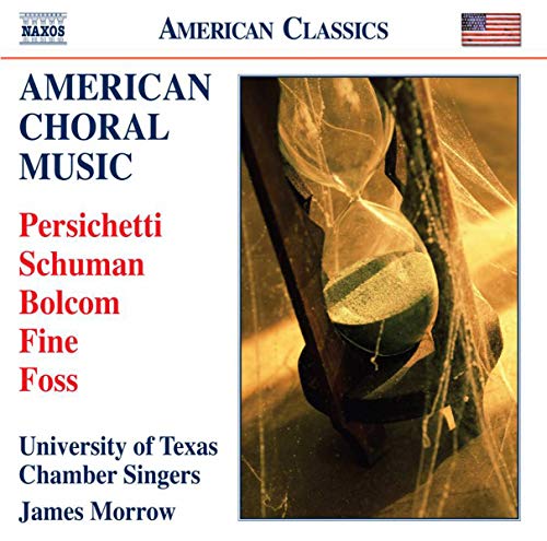 CD cover for “American Choral Music” featuring an hourglass image.
