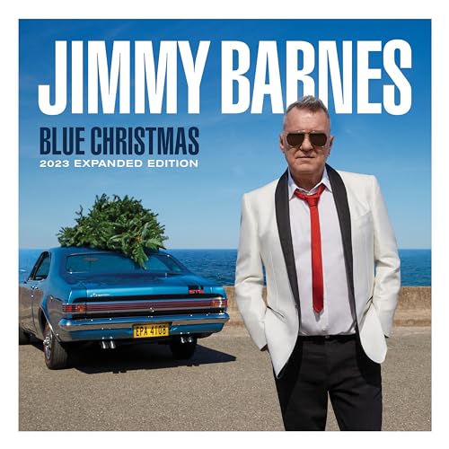 Jimmy Barnes album cover featuring artist with car and Christmas tree.
