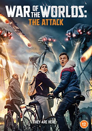 DVD cover for “War of the Worlds: The Attack” featuring aliens and people.