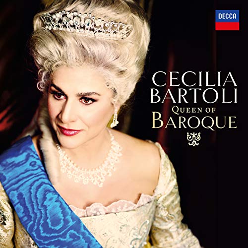 Cecilia Bartoli in Baroque-era dress and tiara, album cover.